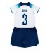 Tanie Strój piłkarski Anglia Luke Shaw #3 Koszulka Podstawowej dla dziecięce MŚ 2022 Krótkie Rękawy (+ szorty)